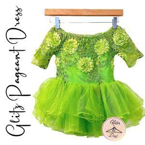 Glitz Handmade Costume Sparkle  Toddler Pageant Dress Tutu Tulle